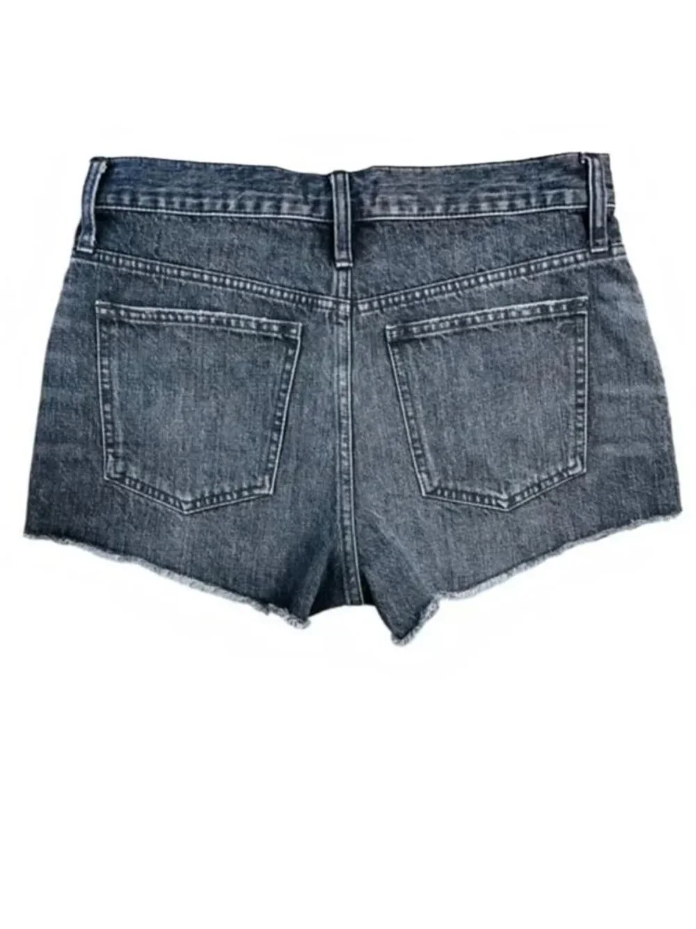 MADEWELL Relaxed Denim Black High-Rise Button-Fly Jean Shorts - Size 26